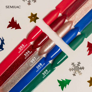 308 FESTIVE BLUE UV Nagellack 7ml Semilac