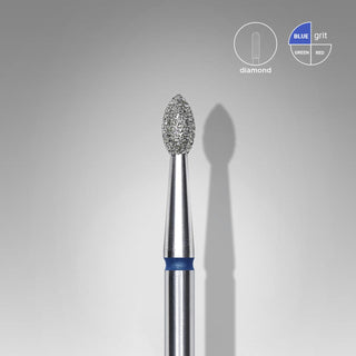 Pointed Ellipse 1.8 mm to 2.5 mm Blue Milling Bit STALEKS