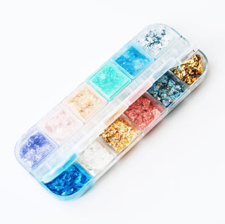 MIX OPAL FLAKES 12 stk. NailArt
