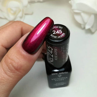 245 Rose Jasper Stone Cat Eye Gel polish 8ml VICTORIA VYNN