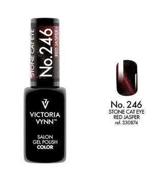 246 Red Jasper Stone Cat Eye Gel polish 8ml VICTORIA VYNN