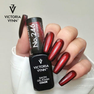 246 Red Jasper Stone Cat Eye Gel polish 8ml VICTORIA VYNN