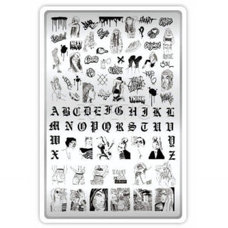 15 URBAN stamping schablone + design blatt TAKIDA