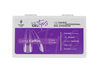 SET Long Coffin - Set SOFT GEL TIPS VICTORIA VYNN