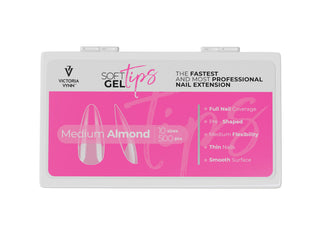 SET MEDIUM ALMOND - set SOFT GEL TIPS VICTORIA VYNN