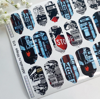 Nagelfolie 415 Nail Wraps für Maniküre AMINAILS