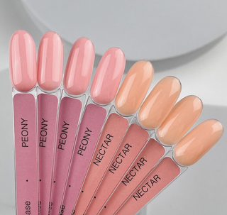 SWEETY - COLLECTION SET (6st x 15 ml) Tint Base + Aufkleber Stickers für tips HEYLOVE