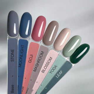 FOREST - COLLECTION SET (7st x 15 ml) Tint Base + Aufkleber Stickers für tips HEYLOVE