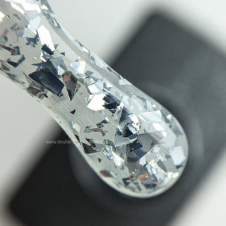 SILVER FLAKES - Glossy Top Coat (No Wipe) 15ml HEYLOVE
