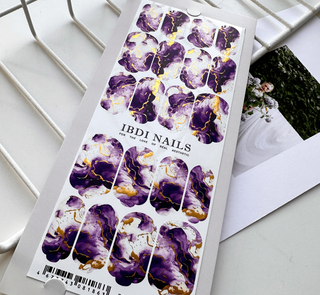 23 AMETHYST MARBLE - Nail Wraps IBDI Nails