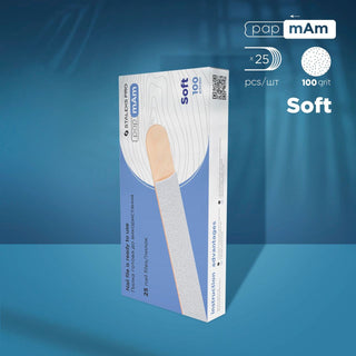 25 Ersatzfeile SOFT + 25 wooden base SET PAPMAM (DWCE-20) STALEKS