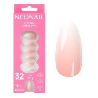 Flex Gel Press Ons 32 pc - Baby Boomer Rose Medium Almond Neonail