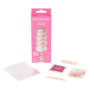 Flex Gel Press Ons 32 pc - Baby Boomer Rose Medium Almond Neonail