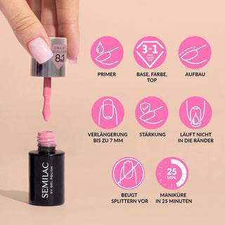 827 Classic Cherry Smart Builder Base Coat 8in1 7ml Semilac